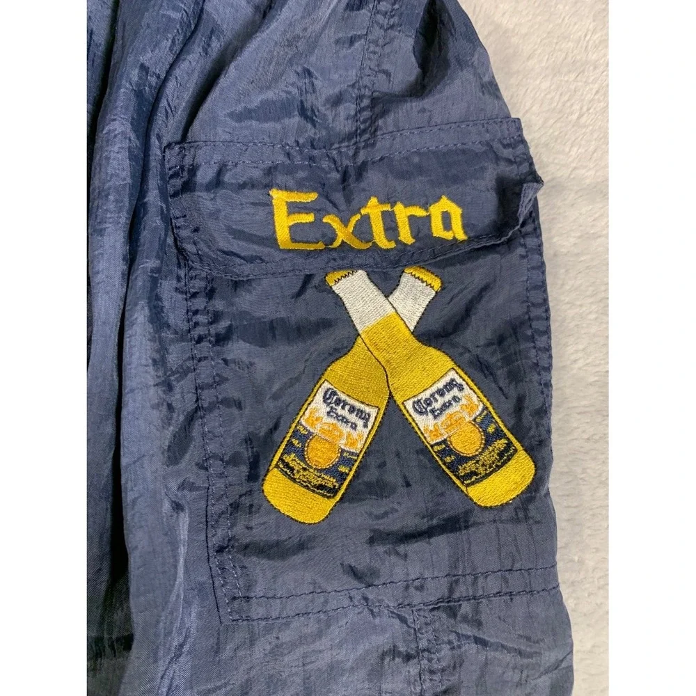 Corona Extra Beer Bottle Graphic Mens M Blue Swim Bottom